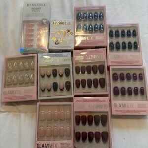 Glamnetic Press-On Nails Set - Assorted Pink, Mauve & Navy Shades